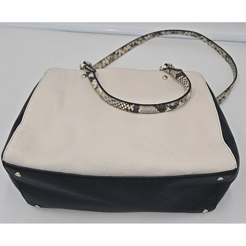 Kate Spade Leila Medium‎ Triple Compartment Satchel Bag Pebbled Crossbody